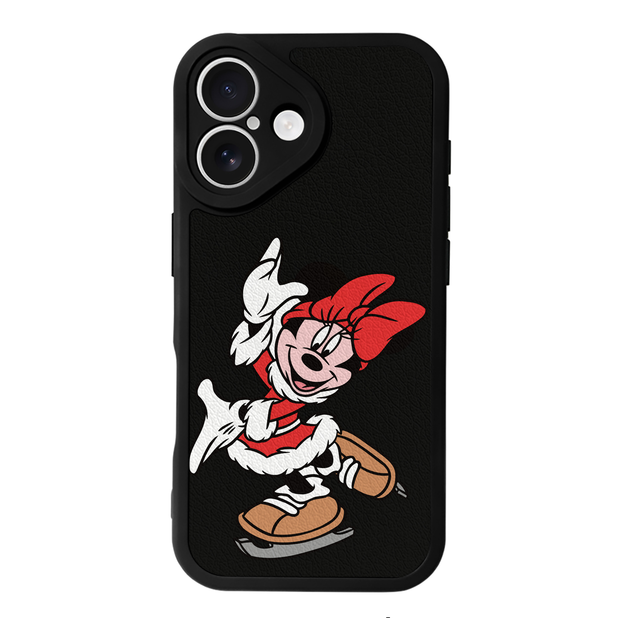 （画像用） ミッキーマウス Mickey Mouse 【iPhone 16シリーズ対応】シリコンスマホケース（レザー調） 材質：シリコン